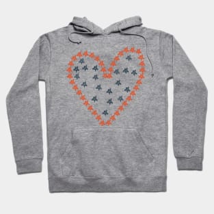 Whimsical Stars Heart Patriotic July 4th Hoodie